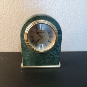 GORGEOUS Movado 3.5"x5" Marble Mantle Clock.